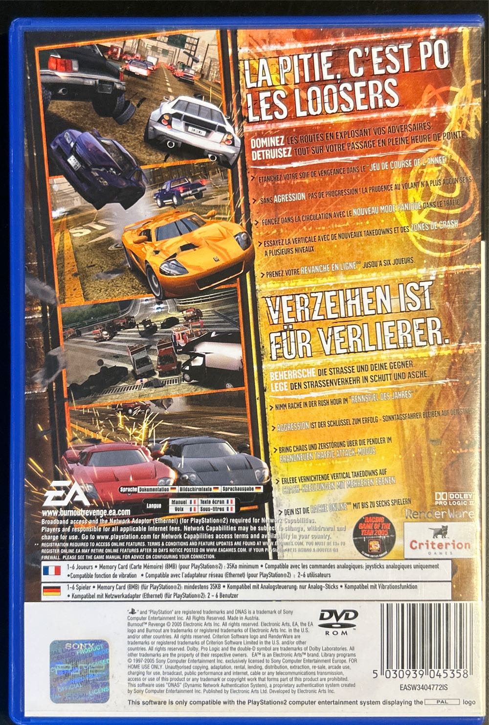 Burnout Revenge - Sony PlayStation 2 (PS2) video game collectible [Barcode 5030939045358] - Main Image 2