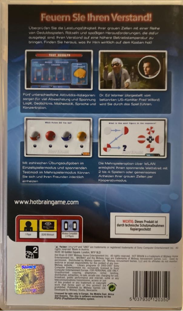 Hot Brain - Sony PlayStation Portable (PSP) video game collectible [Barcode 5037930120350] - Main Image 2