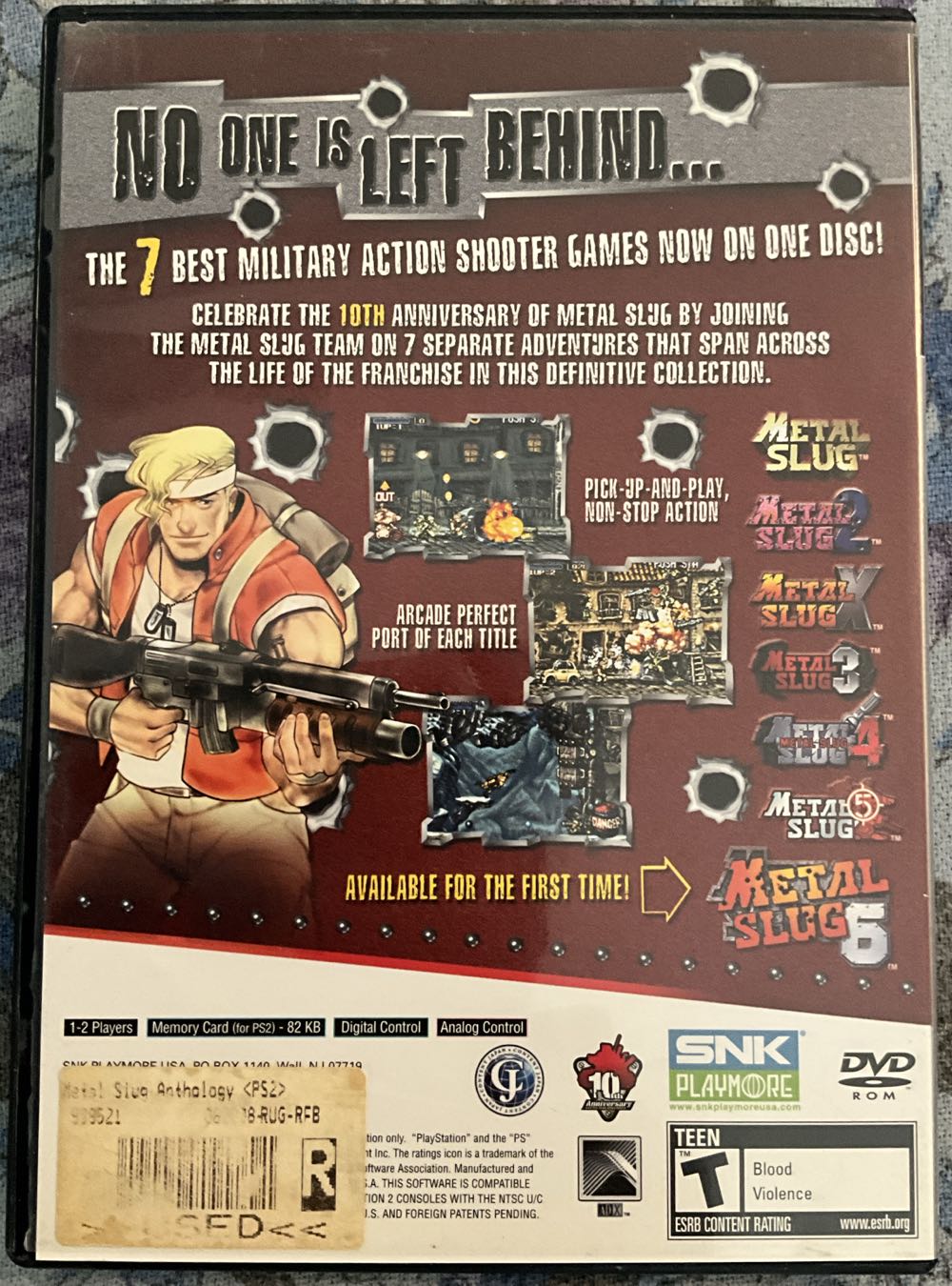 Metal Slug: Anthology - Sony PlayStation 2 (PS2) (SNK Playmore - 2) video game collectible [Barcode 828862200198] - Main Image 5
