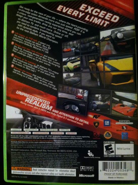 Project Gotham Racing 3 - Microsoft Xbox 360 (Microsoft Game Studios - 2) video game collectible [Barcode 882224053488] - Main Image 2