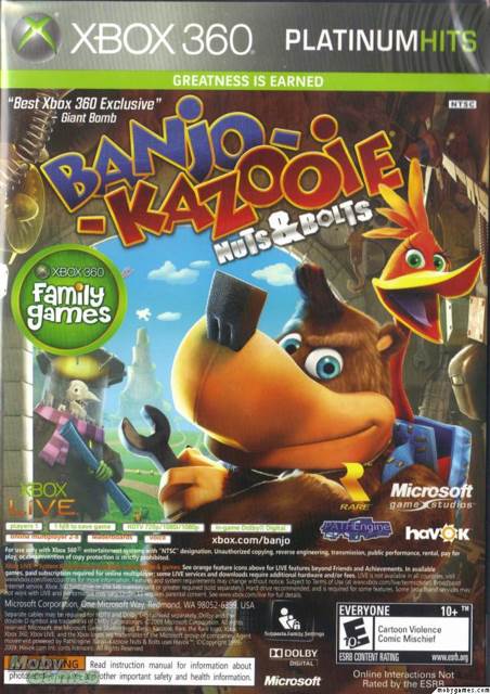 Banjo-Kazooie Nuts & Bolts - Microsoft Xbox 360 (Microsoft Game Studios - 2) video game collectible [Barcode 882224747486] - Main Image 2