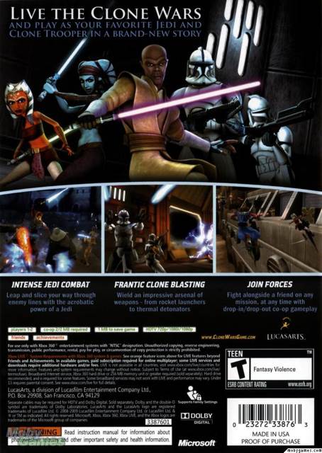 Star Wars The Clone Wars: Republic Heroes - Microsoft Xbox 360 (LucasArts - 2) video game collectible [Barcode 023272008161] - Main Image 2