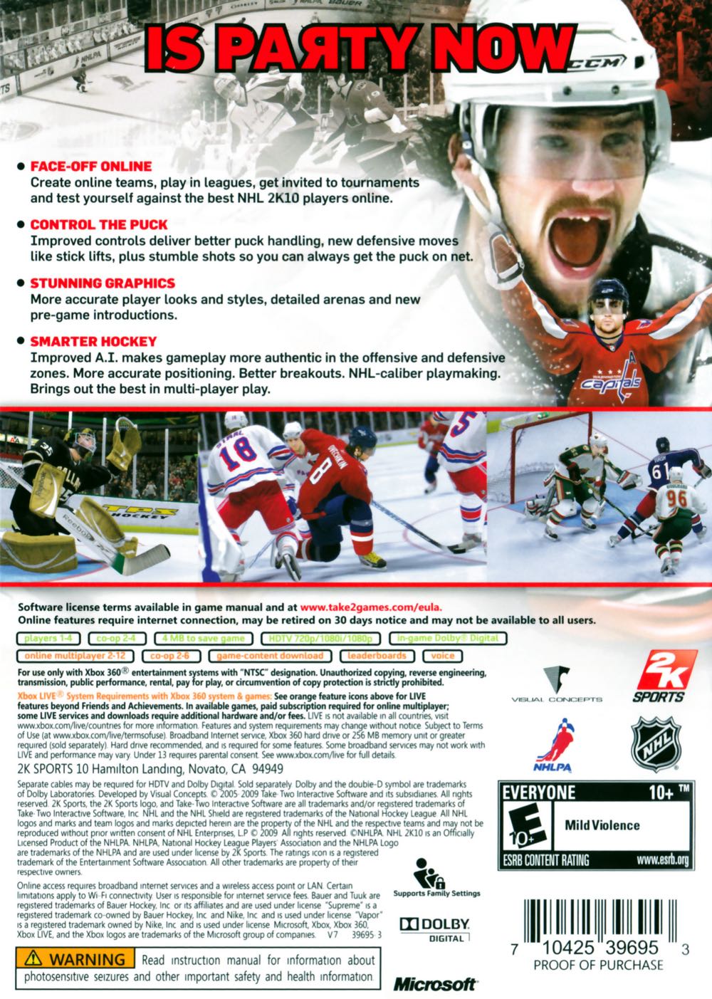 NHL 2K10 - Microsoft Xbox 360 (2K Games - 1-12) video game collectible [Barcode 5026555249416] - Main Image 2