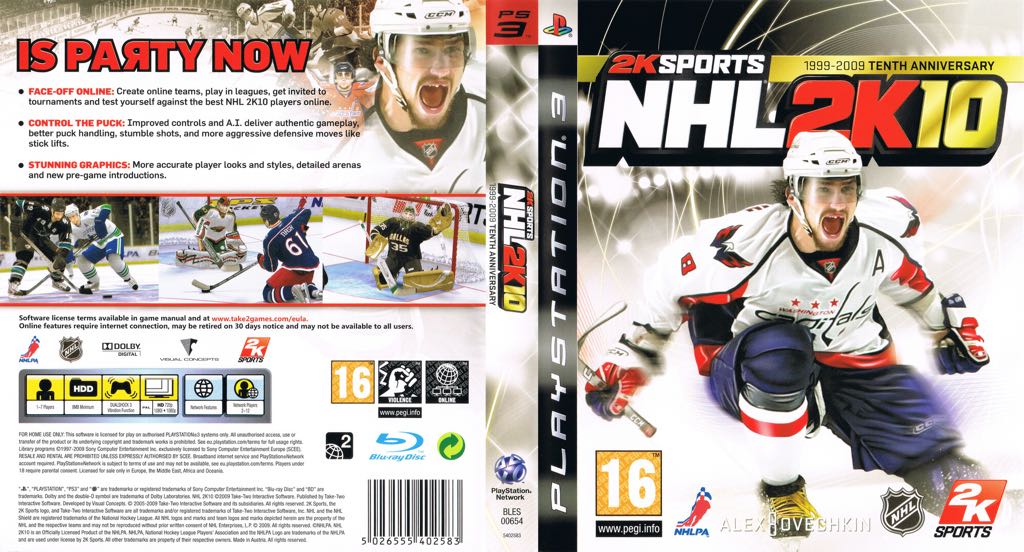 NHL 2K10 - Sony PlayStation 3 (PS3) (2K Sports - 8) video game collectible [Barcode 710425376542] - Main Image 2