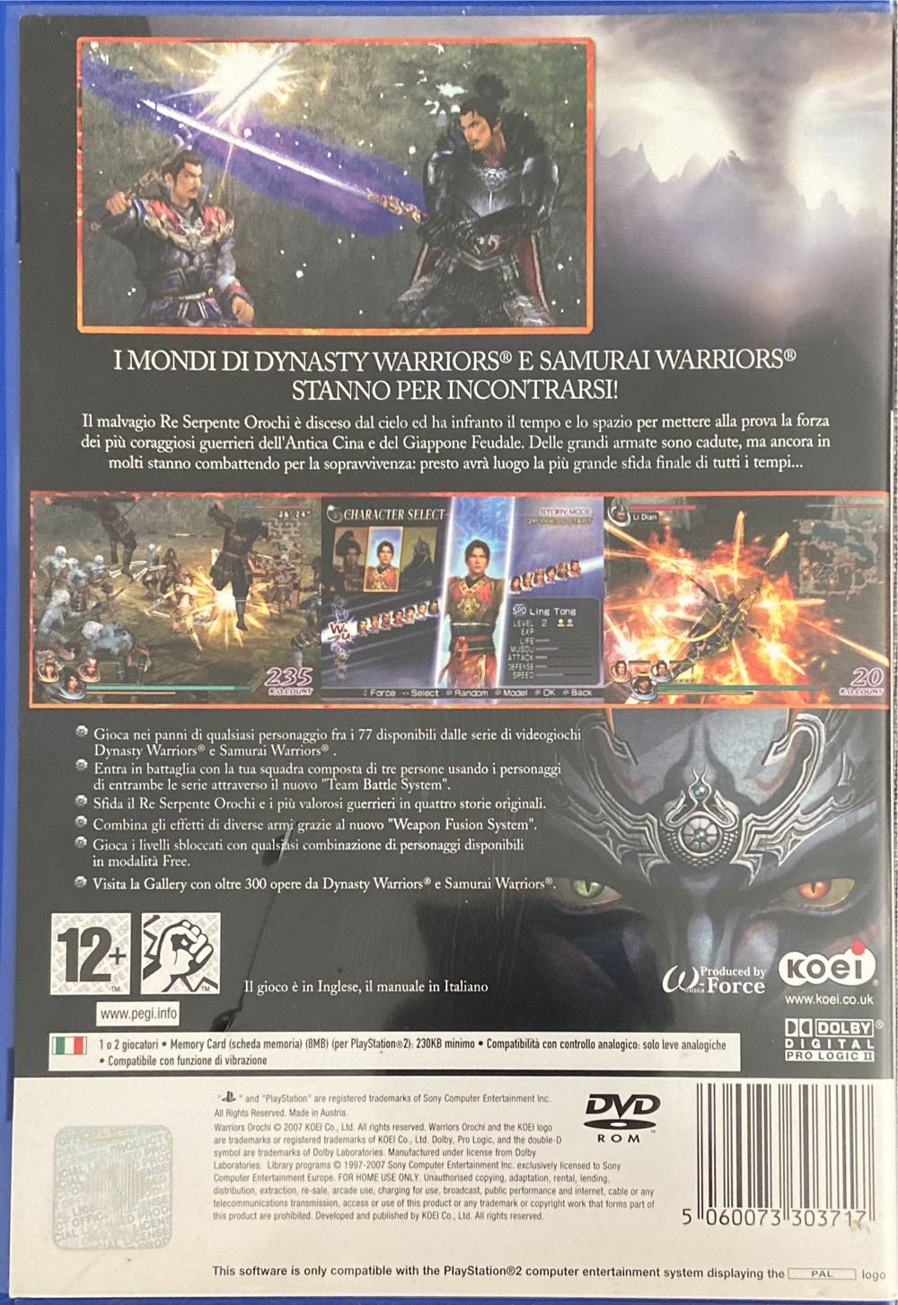 Orochi Warriors - Sony PlayStation Portable (PSP) (Koei - 1-2) video game collectible [Barcode 5060073303717] - Main Image 2