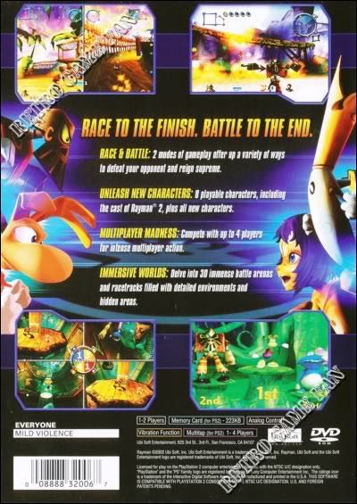 Rayman Arena - Sony PlayStation 2 (PS2) (Ubisoft) video game collectible [Barcode 008222320067] - Main Image 2