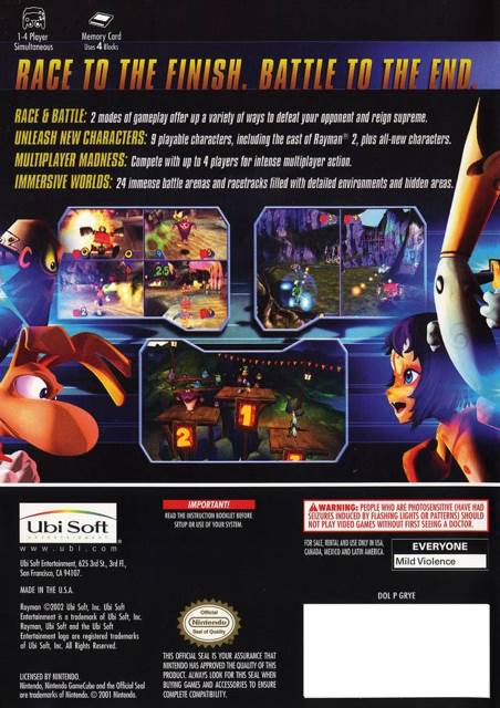 Rayman Arena - Nintendo GameCube (Ubisoft - Up to 4 Players) video game collectible [Barcode 008888150022] - Main Image 2