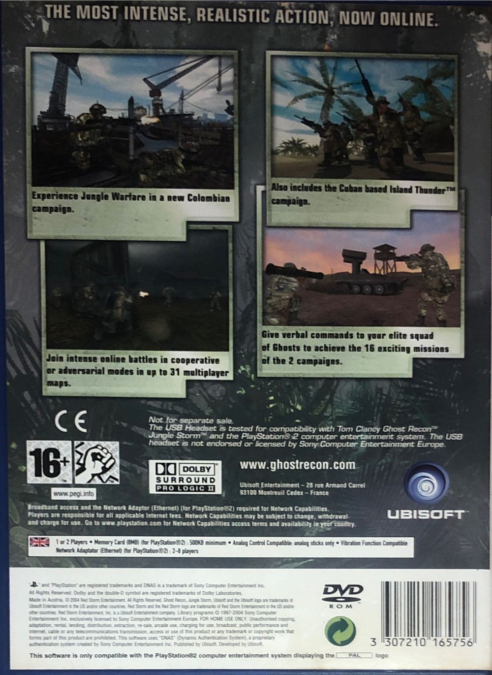 Tom Clancy’s Ghost Recon: Jungle Storm - Sony PlayStation 2 (PS2) (Ubi Soft - 1-2) video game collectible [Barcode 3307210165756] - Main Image 2