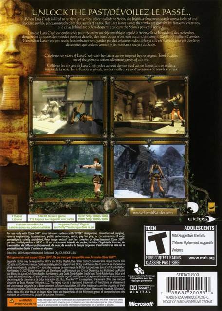 TOMB RAIDER ANNIVERSARY - Microsoft Xbox 360 (Eidos Interactive - 1) video game collectible [Barcode 5021290031531] - Main Image 2