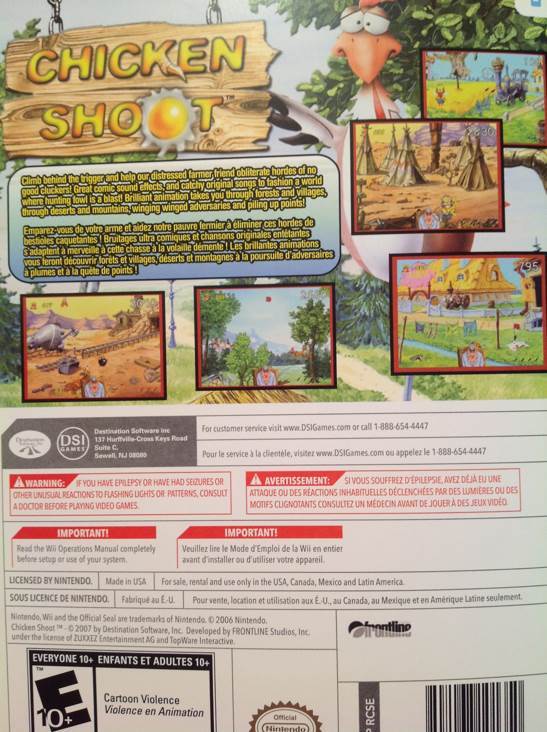 Chicken Shoot - Nintendo Wii (Zoo Games - 2) video game collectible [Barcode 802068101350] - Main Image 2