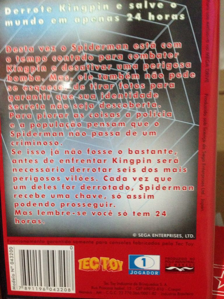 SPIDERMAN  - Sega Mega Drive video game collectible - Main Image 2