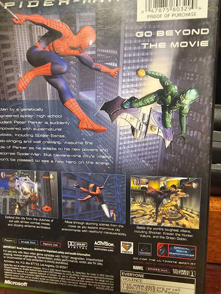 Spiderman - Microsoft Xbox video game collectible - Main Image 2