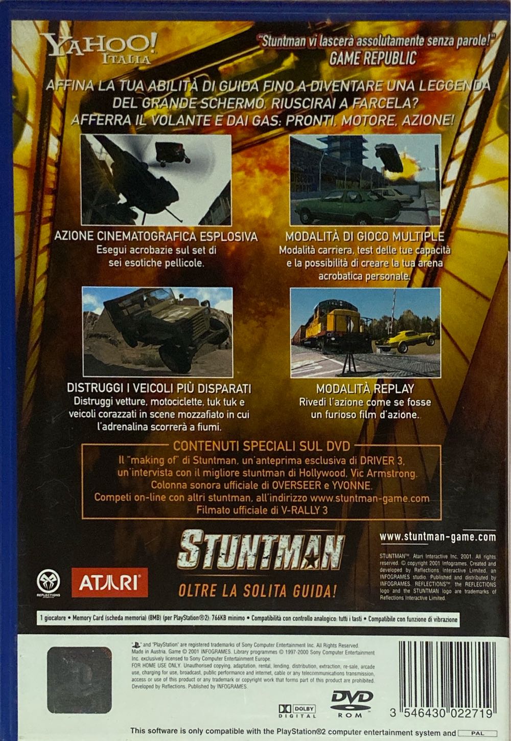 Stuntman - Sony PlayStation (Atari - 1) video game collectible [Barcode 3546430022719] - Main Image 2