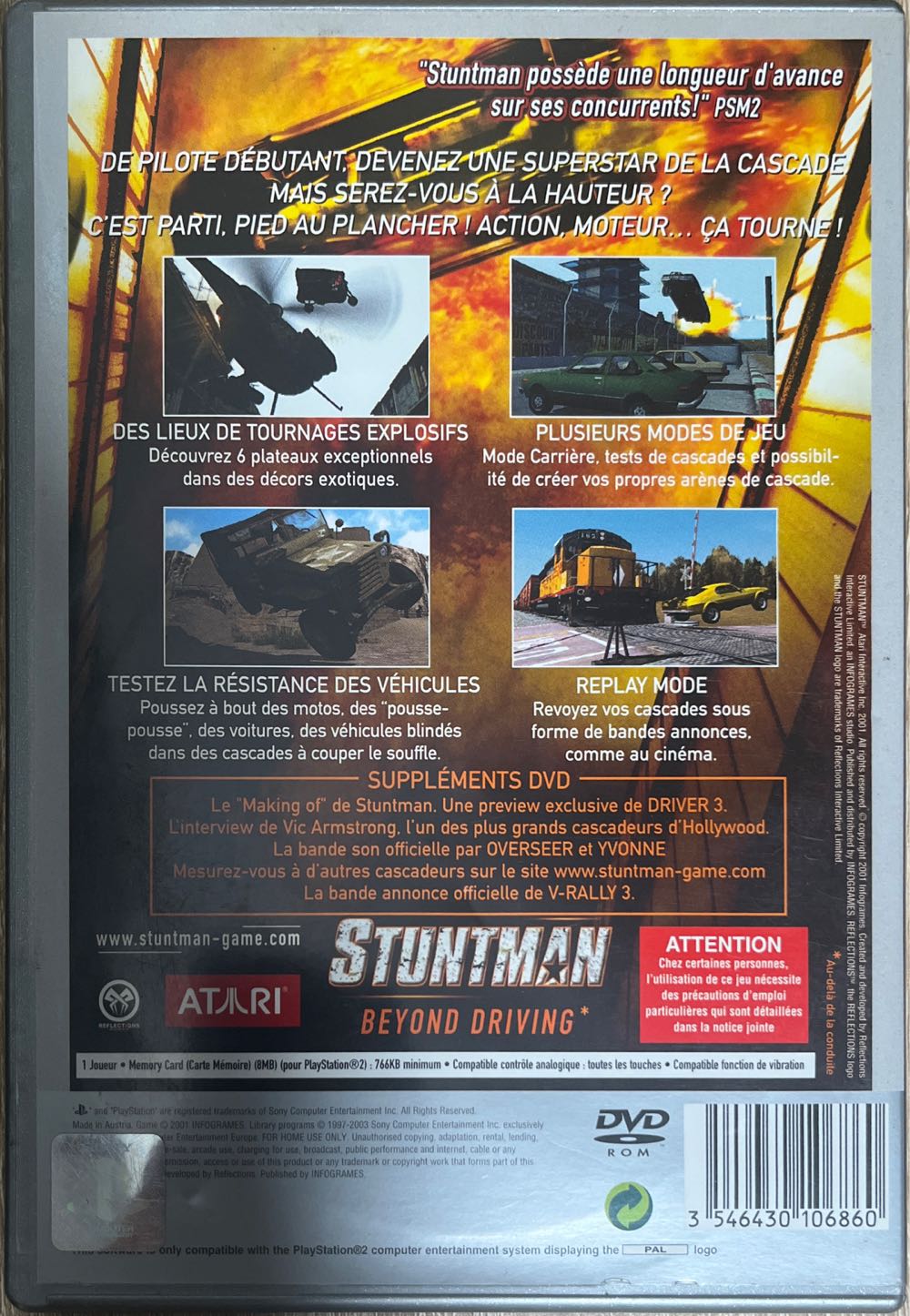 PS2 / Stuntman - Sony PlayStation 2 (PS2) (1) video game collectible [Barcode 3546430106860] - Main Image 2
