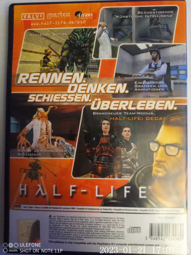 Half-Life - Sony PlayStation 2 (PS2) (Sierra - 1) video game collectible [Barcode 3348542134980] - Main Image 4