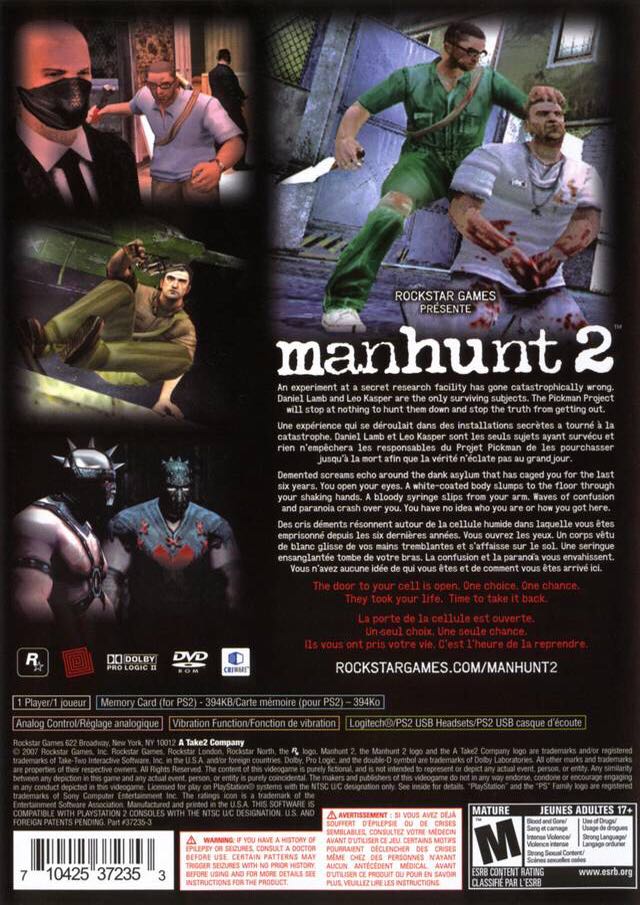 Manhunt 2 - Sony PlayStation Portable (PSP) (Rockstar Games - 1) video game collectible - Main Image 2