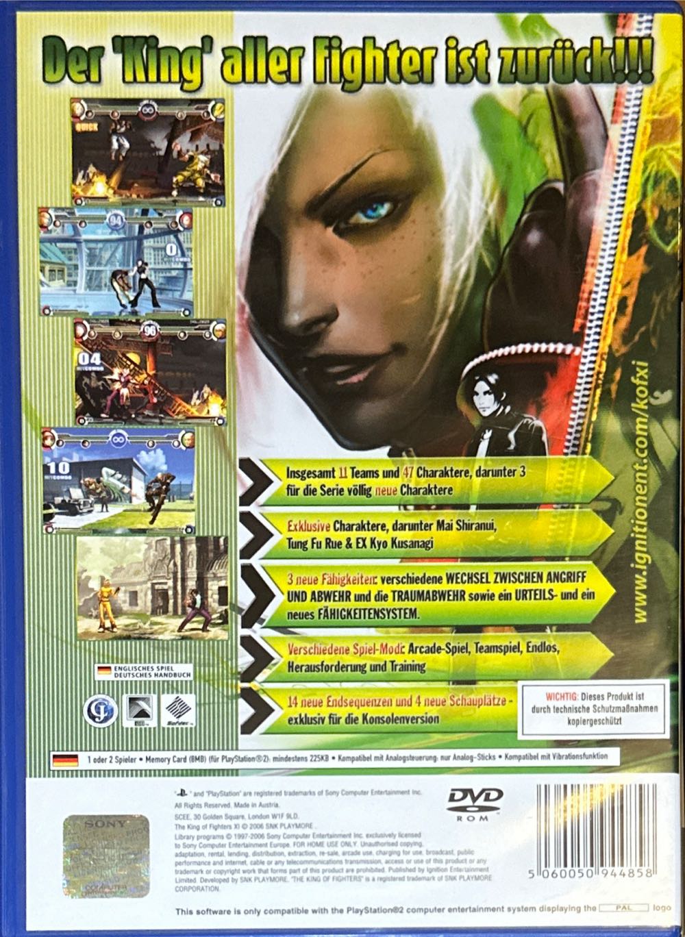 The King of Fighters XI - Sony PlayStation 2 (PS2) video game collectible [Barcode 5060050944858] - Main Image 2