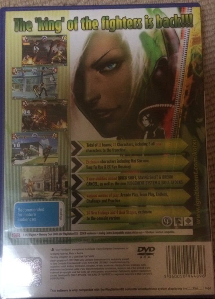 The King of Fighters XI - Sony PlayStation 2 (PS2) video game collectible [Barcode 5060050944896] - Main Image 2