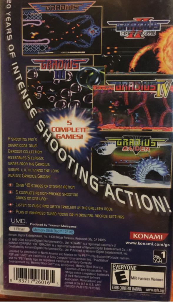 Gradius Collection - Sony PlayStation Portable (PSP) (Konami - 1) video game collectible [Barcode 083717260165] - Main Image 2