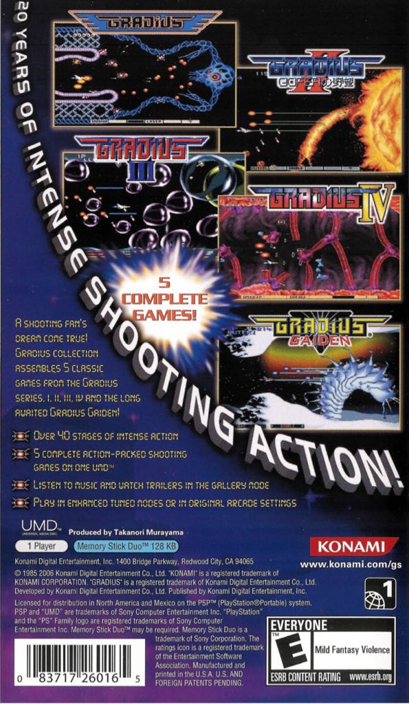 Gradius Collection - Sony PlayStation Portable (PSP) (Konami - 1) video game collectible [Barcode 4012927060964] - Main Image 2