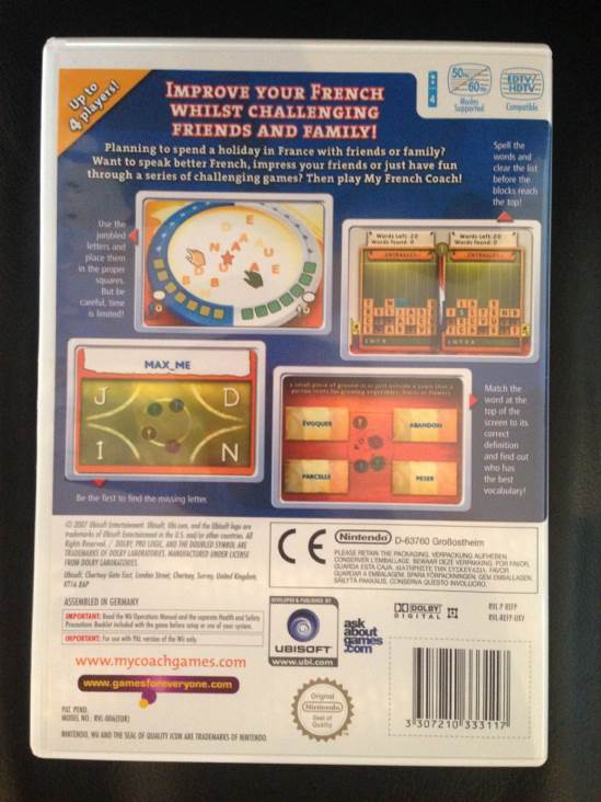 My French Coach: Improve Your French - Intermediate - Nintendo Wii video game collectible - Main Image 2