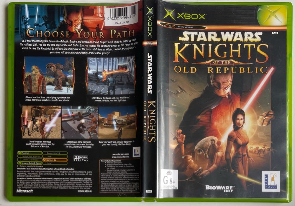 Star Wars Knights of the Old Republic - Microsoft Xbox (LucasArts - 1) video game collectible [Barcode 023272997182] - Main Image 4