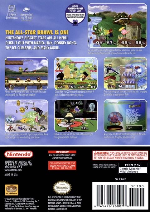 Super Smash Bros. Melee - Nintendo GameCube video game collectible [Barcode 015196960070] - Main Image 2