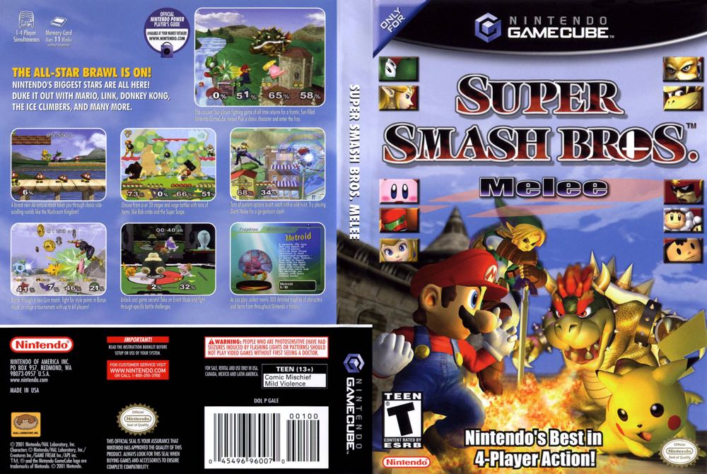 Super Smash Bros. Melee - Nintendo GameCube (Nintendo - 1-4) video game collectible [Barcode 045496960070] - Main Image 4