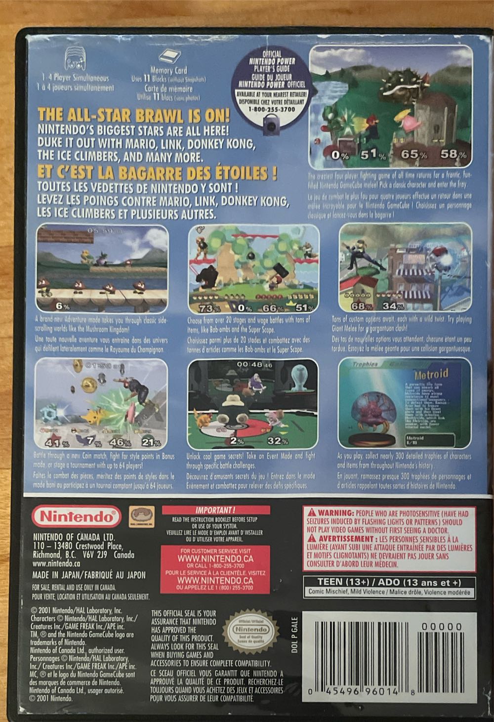 Super Smash Bros. Melee - Nintendo GameCube (Nintendo - 4) video game collectible [Barcode 045496960148] - Main Image 4