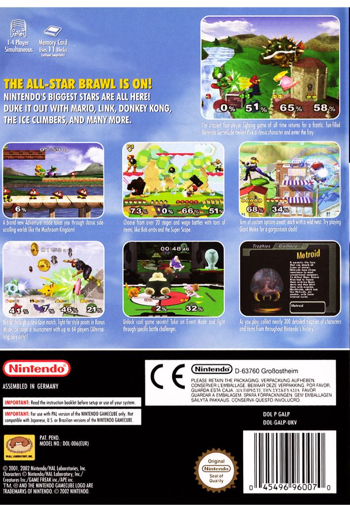 Super Smash Bros. Melee - Nintendo GameCube (Nintendo) video game collectible [Barcode 045496960704] - Main Image 2