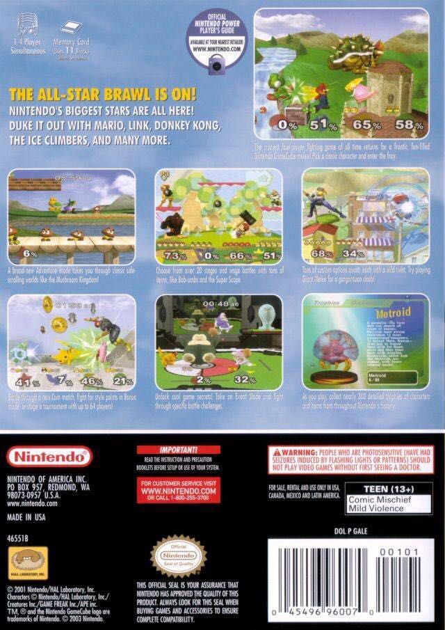 Super Smash Bros. Melee - Nintendo Wii U Virtual Console (Nintendo - 1-4) video game collectible - Main Image 2