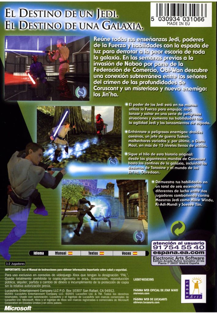 Star Wars: Obi-Wan - Microsoft Xbox video game collectible - Main Image 2