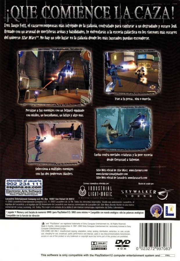 Star Wars: Bounty Hunter - Sony PlayStation 2 (PS2) (LucasArts - 1) video game collectible [Barcode 023272997083] - Main Image 2