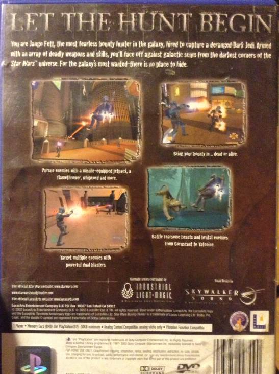 Star Wars: Bounty Hunter - Sony PlayStation 2 (PS2) (LucasArts - 1) video game collectible [Barcode 023272997090] - Main Image 2