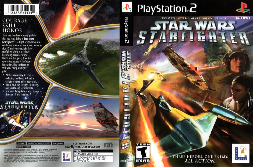 Star Wars: Starfighter (PS2 Platinum) - Sony PlayStation 2 (PS2) (LucasArts - 1) video game collectible [Barcode 0023272998219] - Main Image 2
