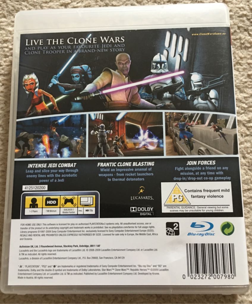 Star Wars: The Clone Wars - Republic Heroes - Sony PlayStation 3 (PS3) video game collectible [Barcode 0023272007980] - Main Image 2