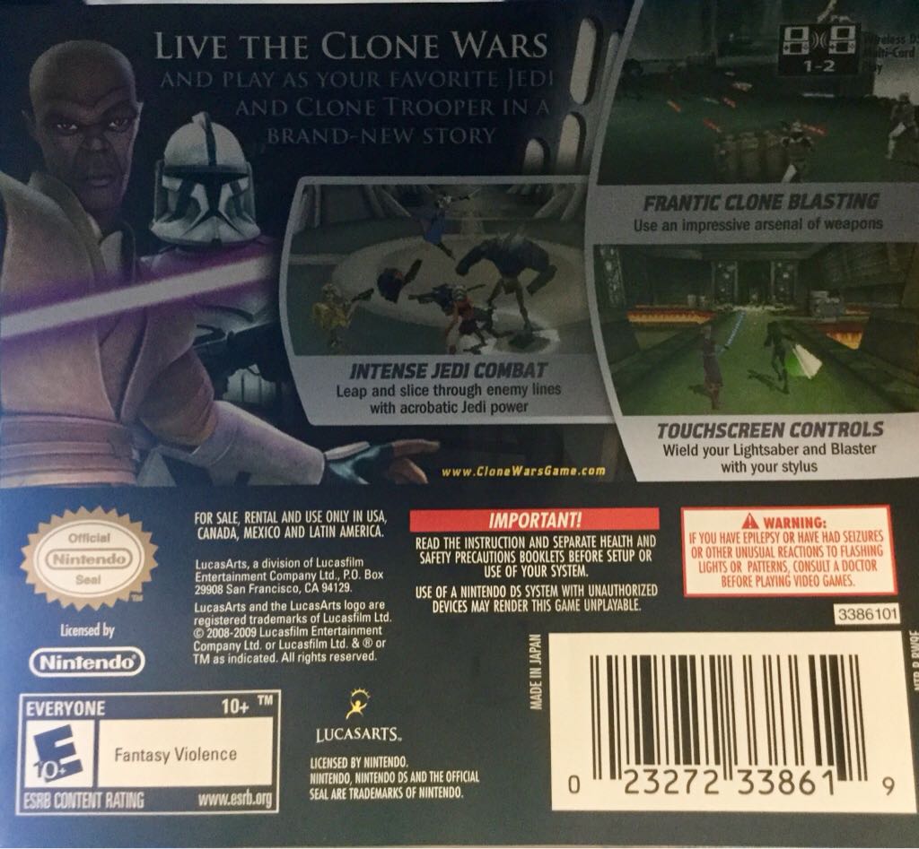 Star Wars : Clone Wars - Republic Heroes - Nintendo DS (Nintendo - 2) video game collectible [Barcode 023272338619] - Main Image 2