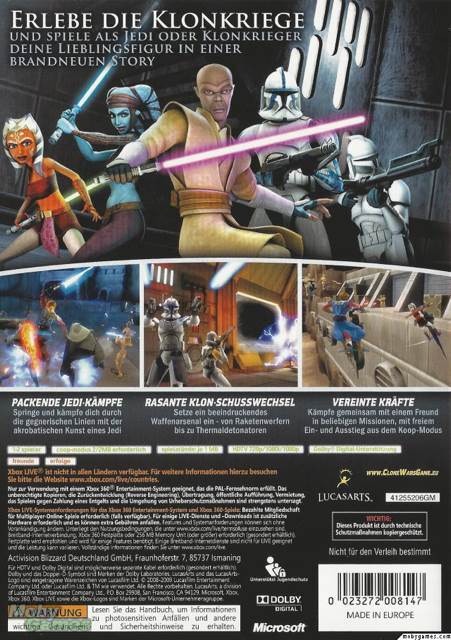 Star Wars: The Clone Wars - Republic Heroes - Microsoft Xbox 360 (LucasArts - 2) video game collectible [Barcode 023272338770] - Main Image 2