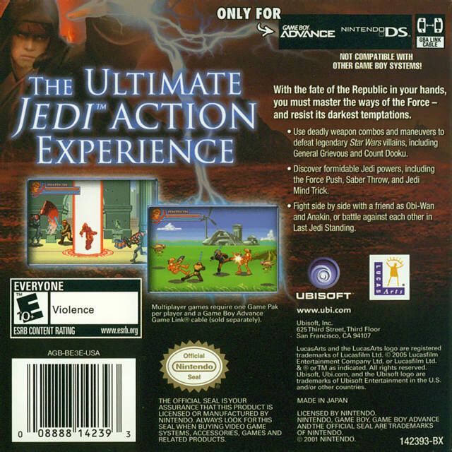 Star Wars: Episode III: Revenge of the Sith - Nintendo Game Boy Advance (GBA) (Ubisoft - 1) video game collectible [Barcode 008888142393] - Main Image 2
