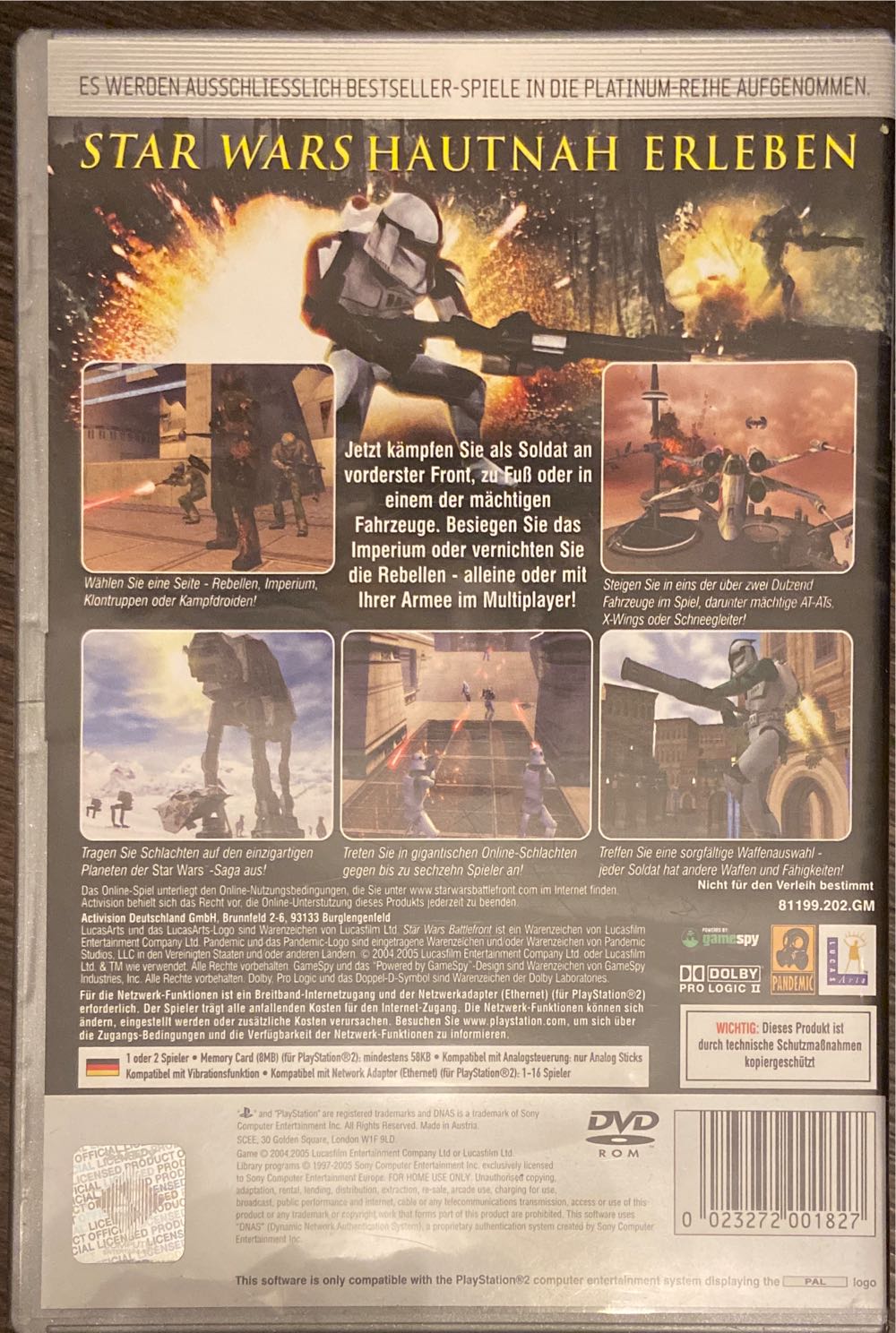 Star Wars: Battlefront - Sony PlayStation 2 (PS2) video game collectible [Barcode 023272001827] - Main Image 2