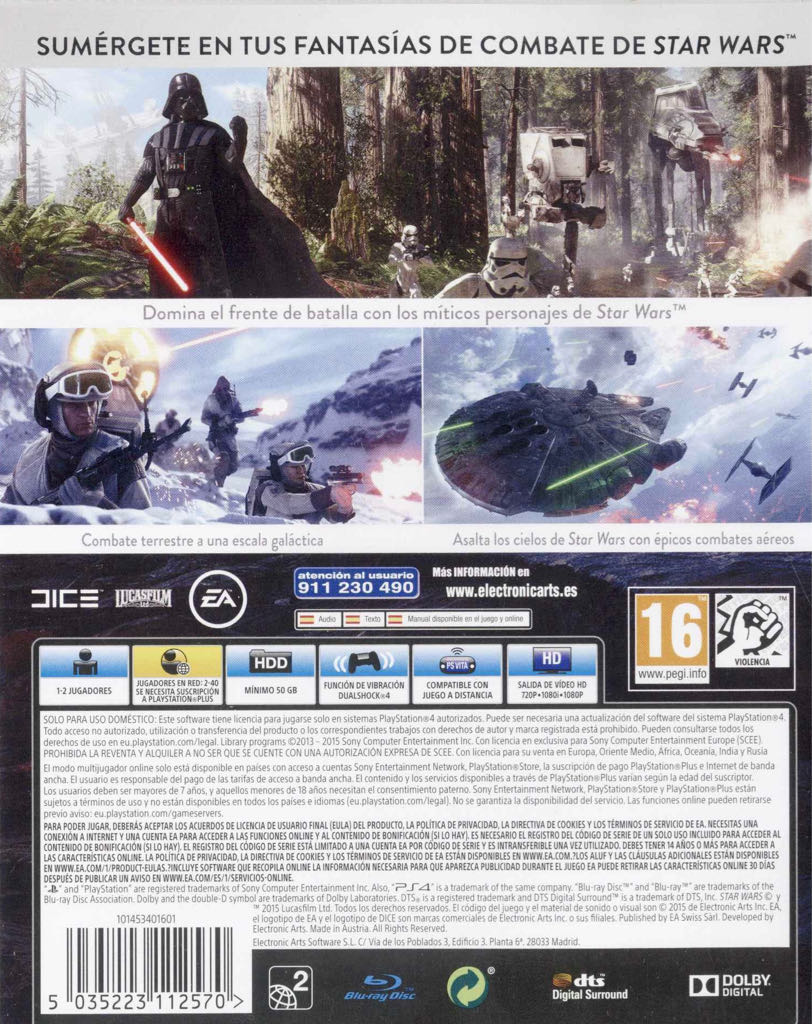 Star Wars: Battlefront - Sony PlayStation 4 (PS4) (Electronic Arts) video game collectible [Barcode 5035223112570] - Main Image 2