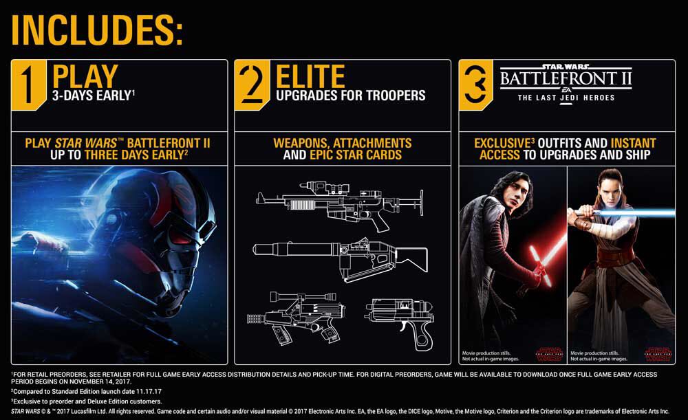 Star Wars: Battlefront II - Elite Trooper Deluxe Edition - Sony PlayStation 4 (PS4) (Electronic Arts - 2) video game collectible [Barcode 014633372311] - Main Image 2