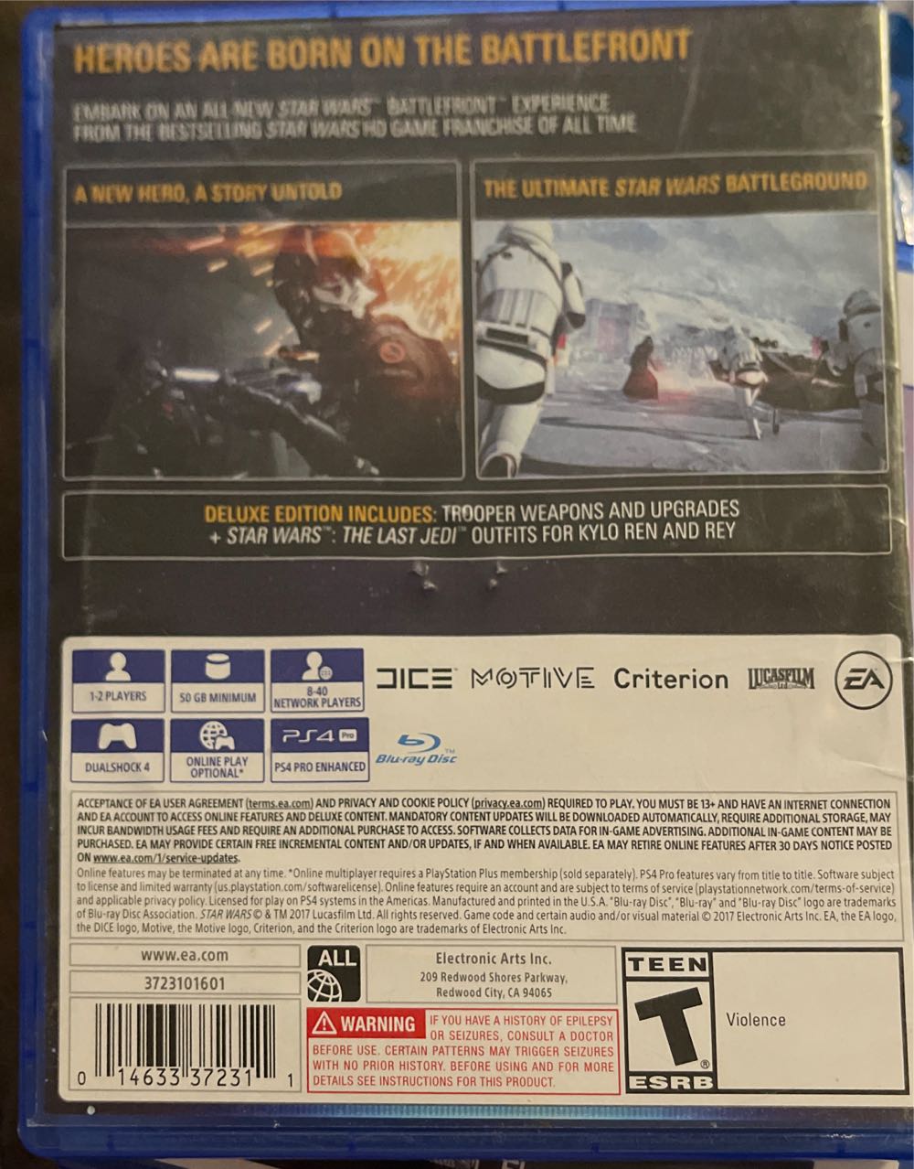 Star Wars: Battlefront II - Elite Trooper Deluxe Edition - Sony PlayStation 4 (PS4) (Electronic Arts - 2) video game collectible [Barcode 014633372311] - Main Image 3