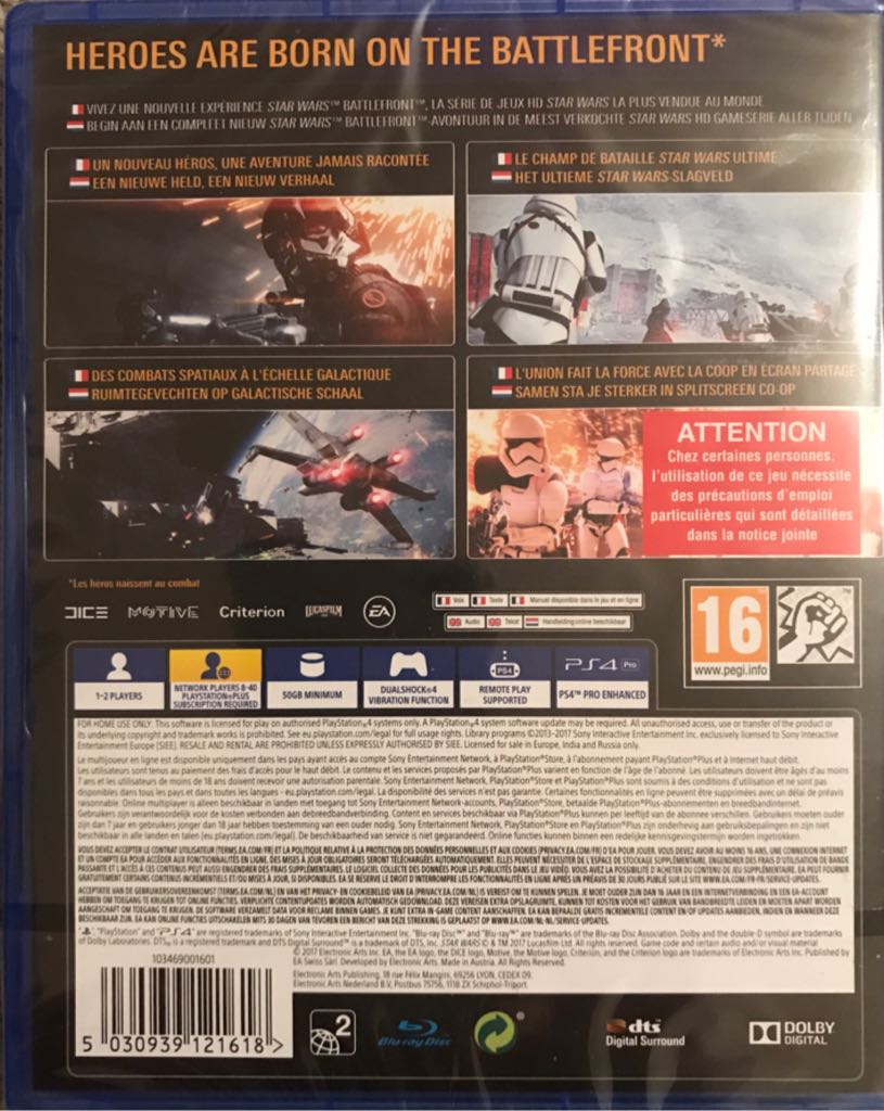 Star Wars Battlefront II - Sony PlayStation 4 (PS4) (Electronic Arts - 2) video game collectible [Barcode 5030939121618] - Main Image 2