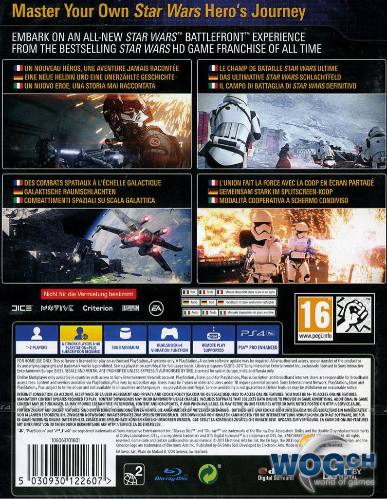 Star Wars Battlefront II - Sony PlayStation 4 (PS4) ((EA) Electronic Arts - 1) video game collectible [Barcode 5030941121613] - Main Image 2