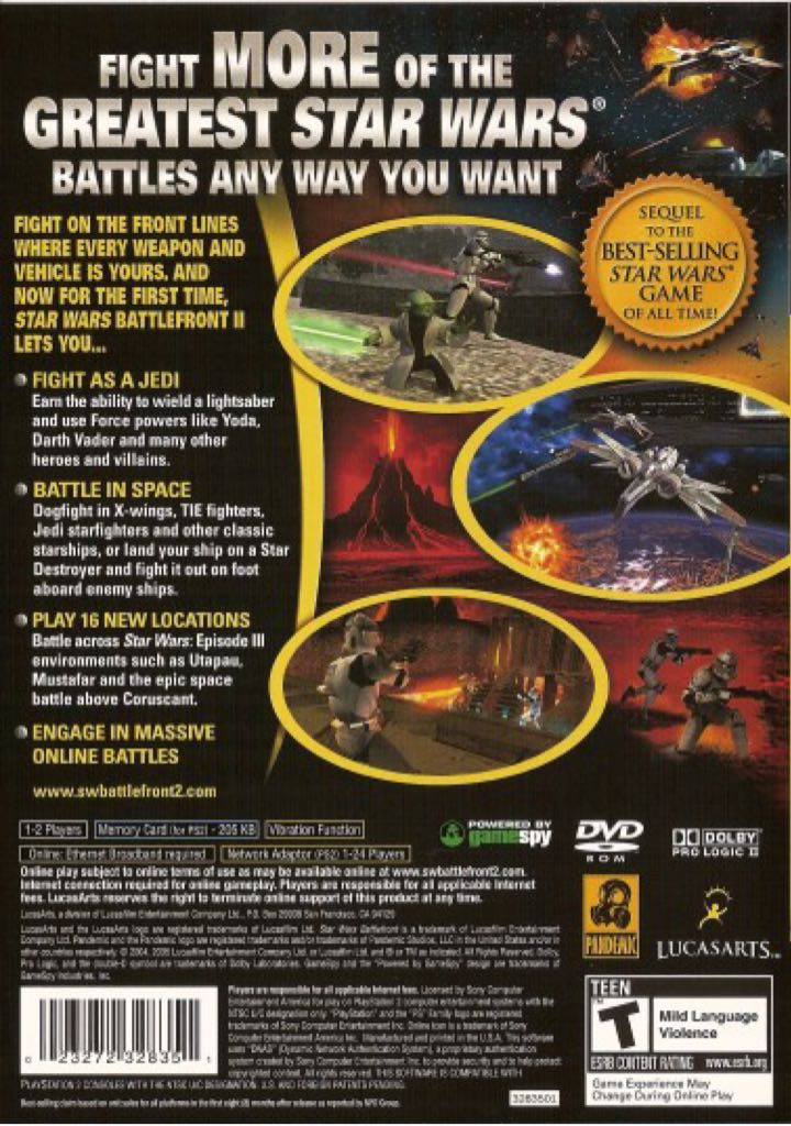 Star Wars: Battlefront II - Sony PlayStation 2 (PS2) (LucasArts - 1-2) video game collectible - Main Image 2