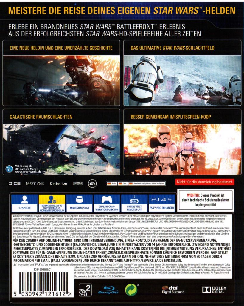 Star Wars: Battlefront II - Sony PlayStation 4 (PS4) video game collectible - Main Image 2