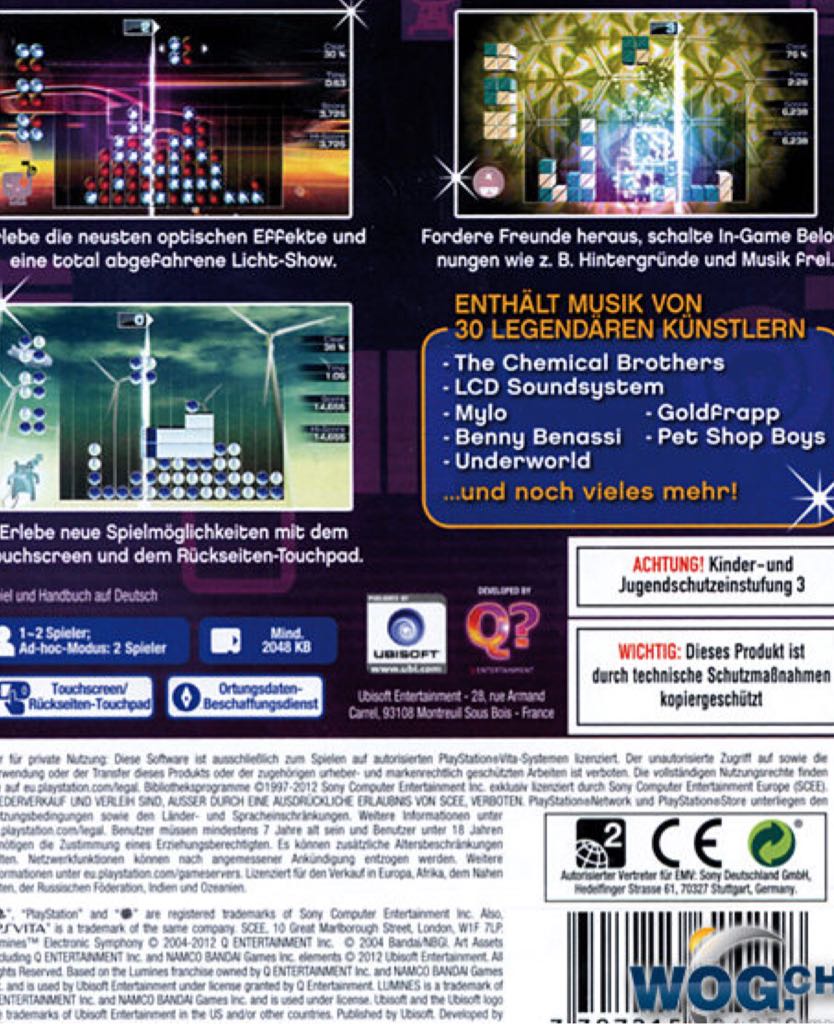 Lumines - Sony PlayStation Vita (PS Vita) (Ubisoft - 2) video game collectible [Barcode 3307215624234] - Main Image 2