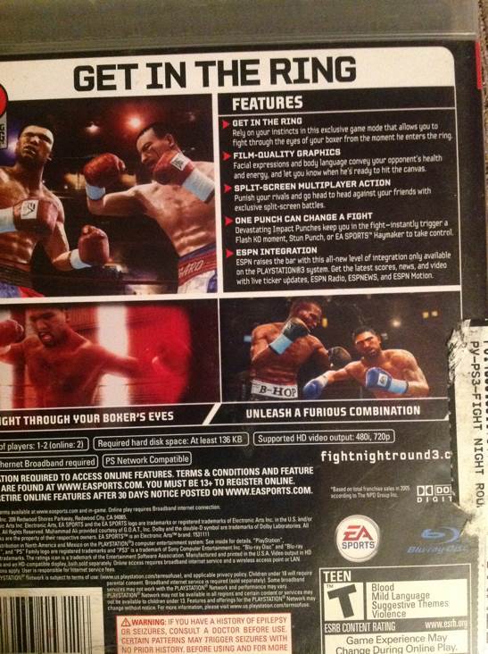 Fight Night Round 3 - Sony PlayStation 3 (PS3) (Ea Sports - 1-2 Players) video game collectible [Barcode 014633153118] - Main Image 2