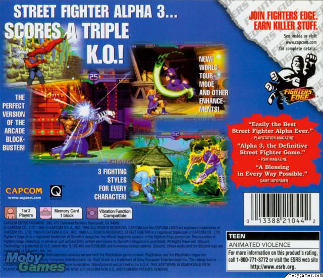Street Fighter Alpha 3 - Sony PlayStation (Capcom) video game collectible - Main Image 2